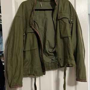 Free people Aztec detail bomber jacket